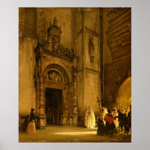 Side portal of Como Cathedral, 1850 Poster