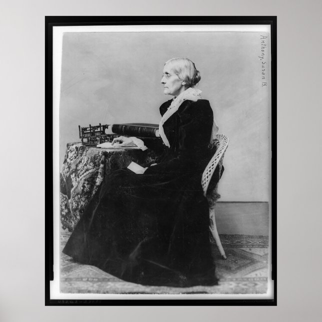 Side Portrait of Susan B. Anthony Poster (Front)