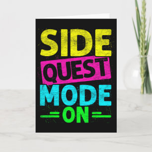 Side Quest Mode On Funny Rave Edm Festival Gamer Card