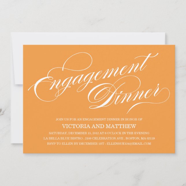 SIDE SCRIPT | ENGAGEMENT DINNER INVITATION (Front)