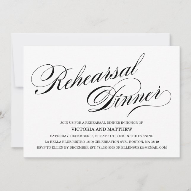 SIDE SCRIPT | REHEARSAL DINNER INVITATION (Front)
