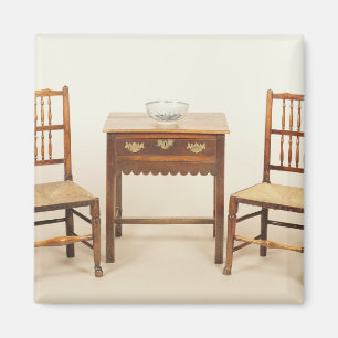 Side table and pair of spindle back chairs magnet