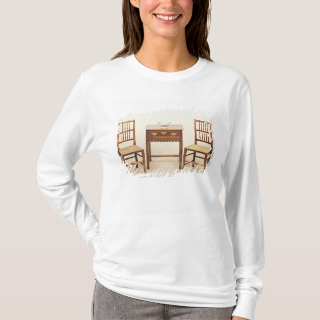 Side table and pair of spindle back chairs T-Shirt (Front)