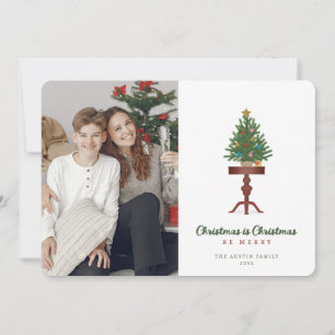 Side Table Christmas Tree Photo Christmas Card