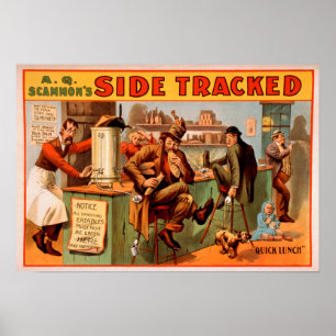 Side Tracked - Comical Caf� Scene Theatre Poster
