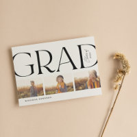 Side Typography Graduation 2022 3 Photo Party Blac