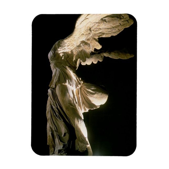 Side view of the Victory of Samothrace (Parian mar Magnet (Vertical)