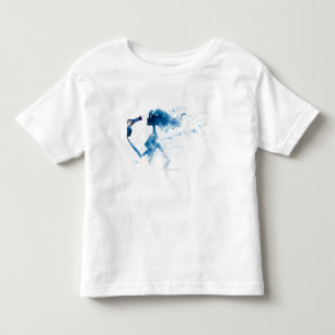 Side view of woman blow drying long hair toddler T-Shirt