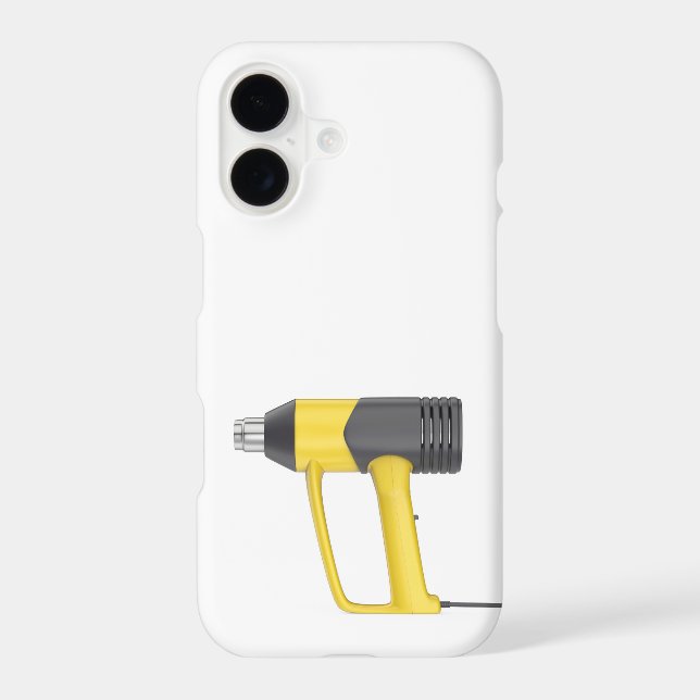 Side view of yellow electric heat gun (Back)