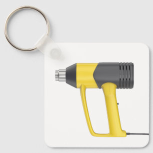 Side view of yellow electric heat gun key ring