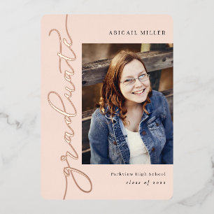 Side Writing Foil Graduation Editable Colour Foil