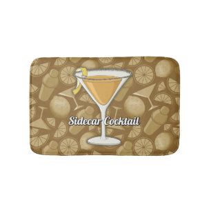 Sidecar cocktail bath mat