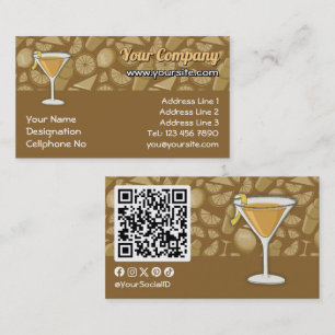 Sidecar cocktail business card