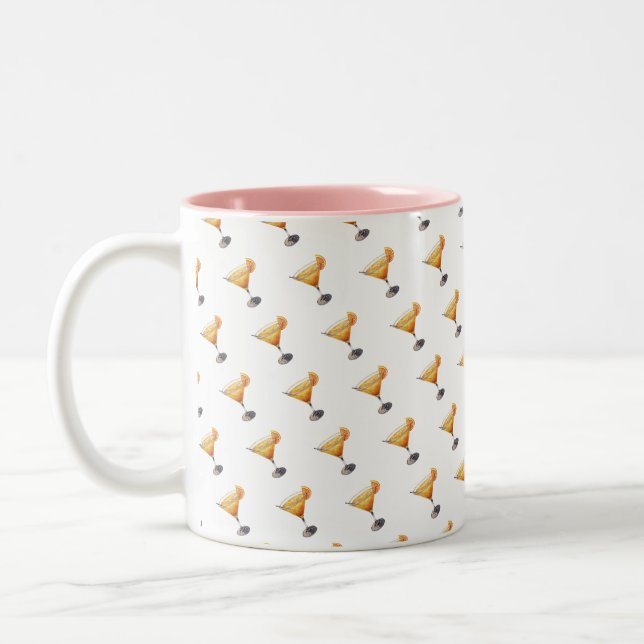 Sidecar Cocktail Drink Two-Tone Coffee Mug (Left)
