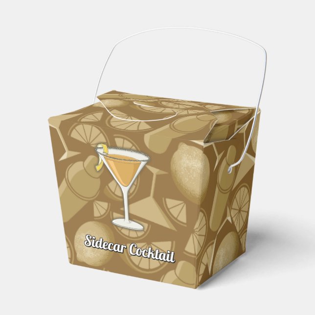 Sidecar cocktail favour box (Front Side)