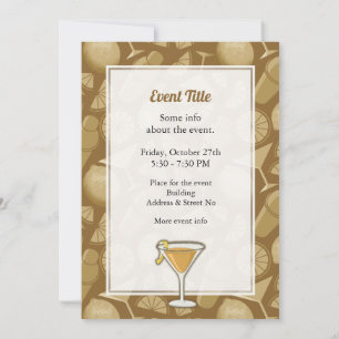 Sidecar cocktail invitation