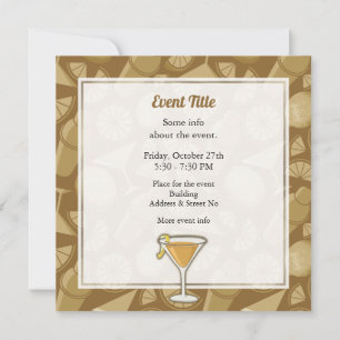 Sidecar cocktail invitation
