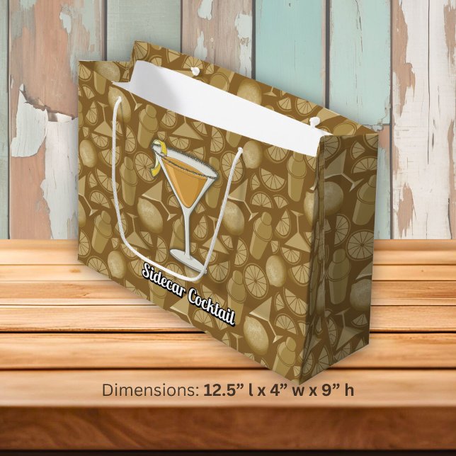 Sidecar cocktail large gift bag (Creator Uploaded)