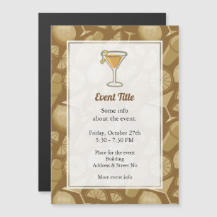 Sidecar Cocktail Magnetic Invitation