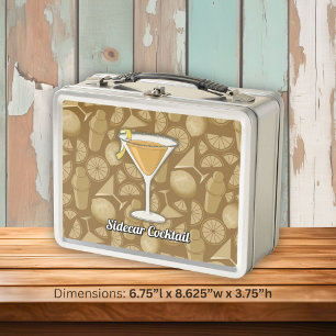 Sidecar Cocktail Metal Lunch Box