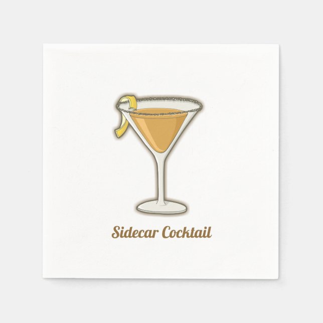 Sidecar cocktail napkin (Front)