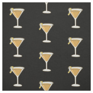 Sidecar Cocktail Pattern Fabric