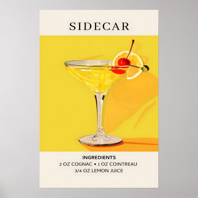 Sidecar cocktail  poster (Front)
