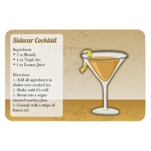 Sidecar Cocktail Recipe Magnet