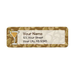 Sidecar cocktail return address label