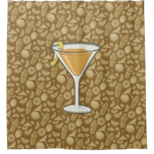 Sidecar cocktail shower curtain