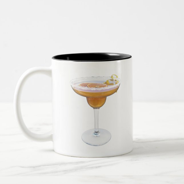 Sidecar Cocktail Two-Tone Coffee Mug (Left)