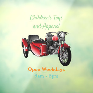 Sidecar motorcycle cartoon illustration 