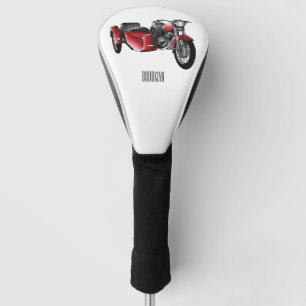 Sidecar motorcycle cartoon illustration  golf head cover