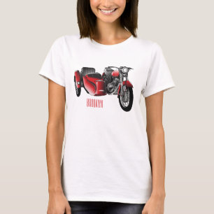 Sidecar motorcycle cartoon illustration  T-Shirt