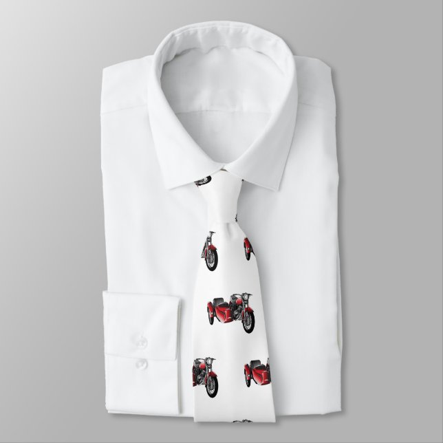 Sidecar motorcycle cartoon illustration  tie (Tied)