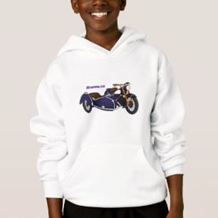 Sidecar purple motorcycle illustration