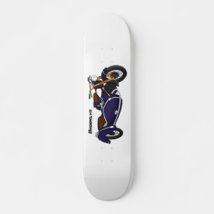 Sidecar purple motorcycle illustration skateboard