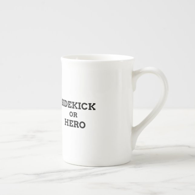 Sidekick or Hero Bone China Mug (Right)