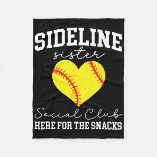 Sideline Sister Softll Sister Of A Softll Player  Fleece Blanket
