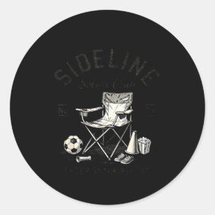 Sideline Social Club Cheer Snack Repeat Soccer Mom Classic Round Sticker