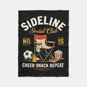 Sideline Social Club Cheer Snack Repeat Soccer Mom Fleece Blanket
