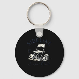 Sideline Social Club Cheer Snack Repeat Soccer Mom Key Ring