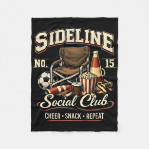 Sideline Social Club Cheer Snack Repeat Soccer Mum Fleece Blanket
