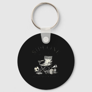 Sideline Social Club Cheer Snack Repeat Soccer Mum Key Ring
