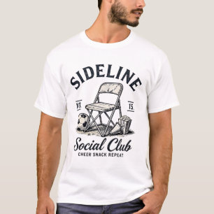 Sideline Social Club Cheer Snack Repeat Soccer Mum T-Shirt