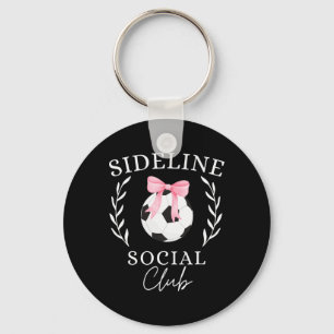 Sideline Social Club Coquette Soccer Mum Sister Br Key Ring
