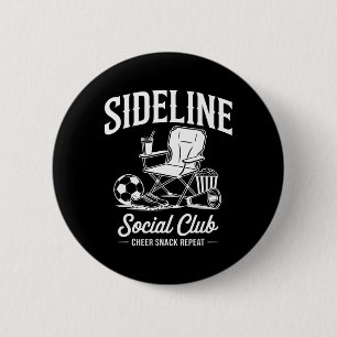 Sideline Social Club Game Day Mothers Day Grandma 6 Cm Round Badge