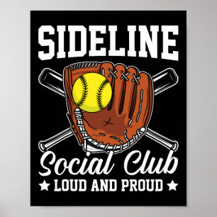Sideline Social Club Loud And Proud Retro Mom Moth Poster