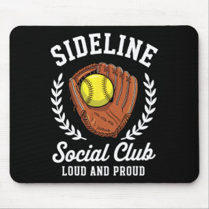 Sideline Social Club Softll Glove Ll Proud Mom  Mouse Pad