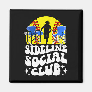 Sideline Social Club Softll Mom Of A Softll Player Magnet
